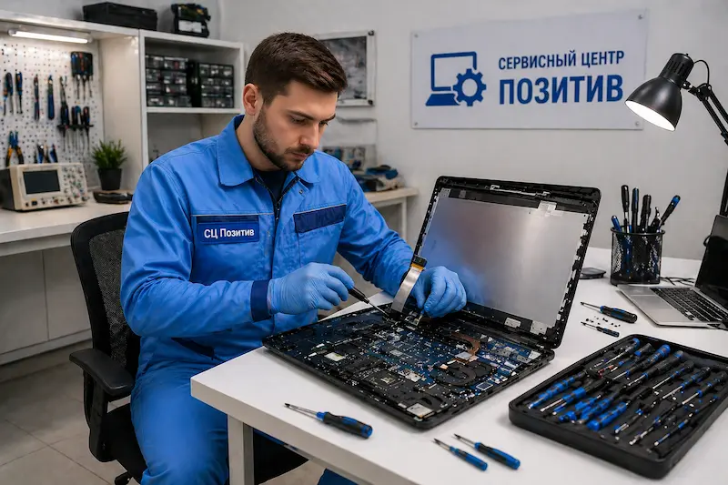 Замена шлейфа матрицы ноутбука в Светлом