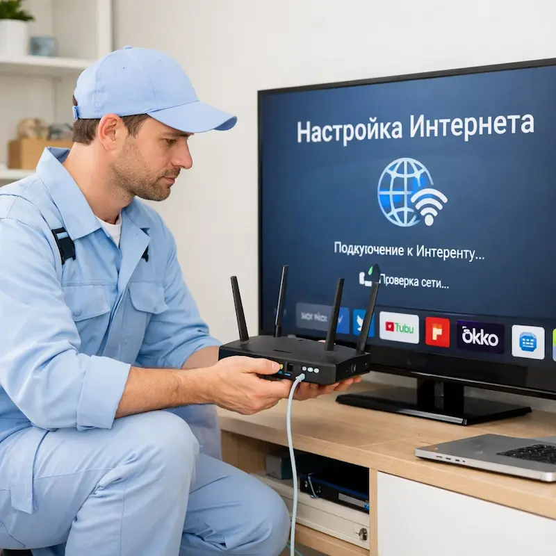 Настройка интернета на телевизоре в Светлом