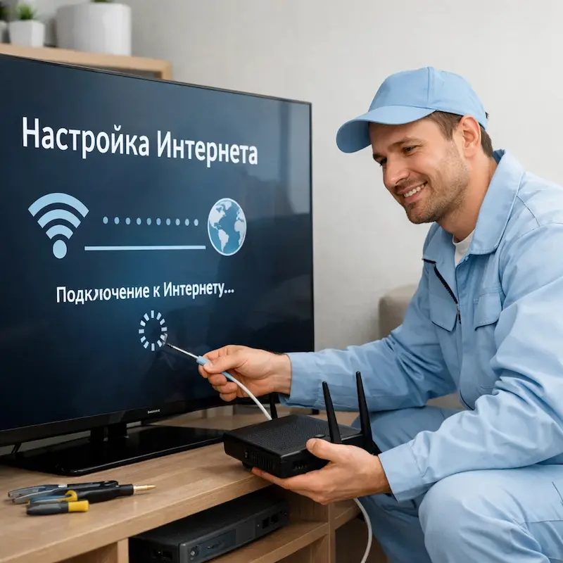 Настройка интернета на ТВ в Светлом
