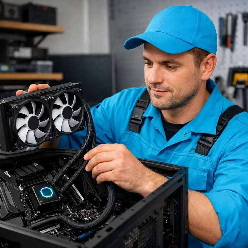 Установка водяного охлаждения на компьютер в Светлом