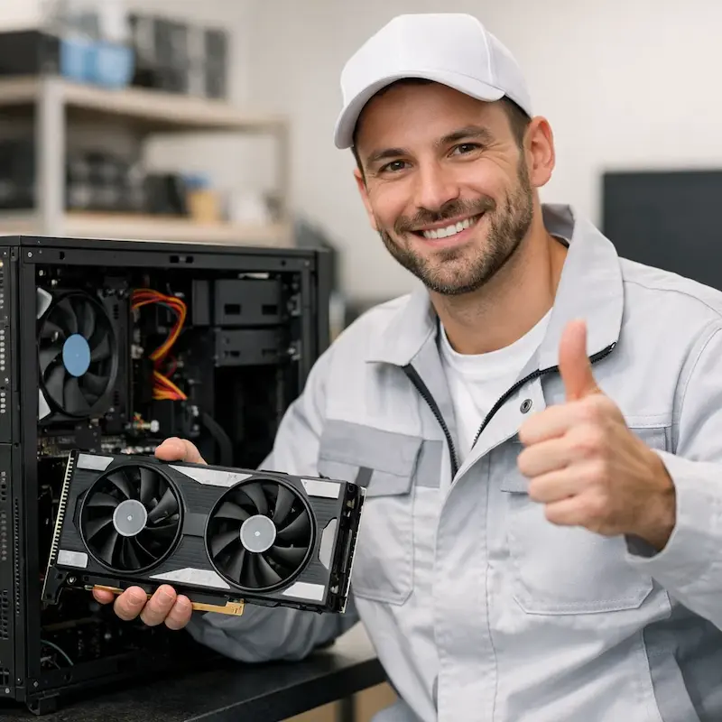 установка видеокарты на ПК в Светлом