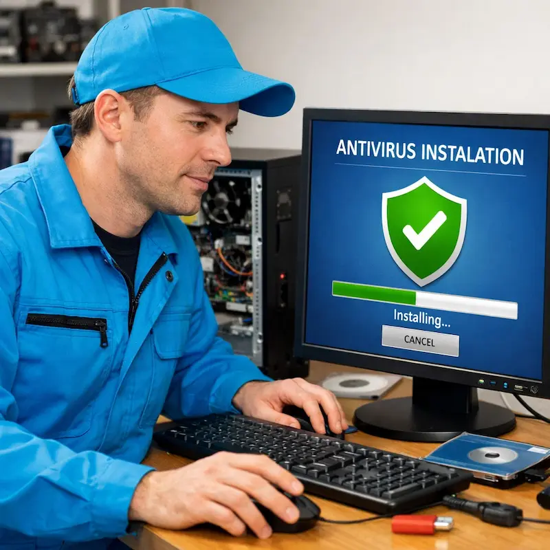 Установка антивируса на ноутбук в Светлом