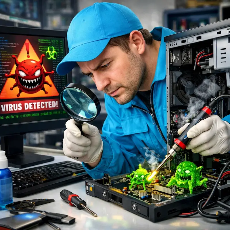 Вылечить компьютерный вирус в Светлом